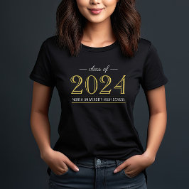 Camiseta Classe Dourada Elegante de Graduação Personalizada