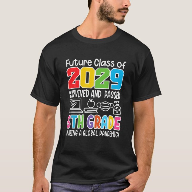 Camiseta Classe Futura De 2029 I Graduação Escolar I Quinto (Frente)