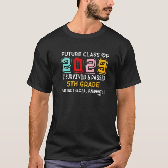 Camiseta Classe Futura De 2029 I Sobreviveu À 5 Grau G (Frente)