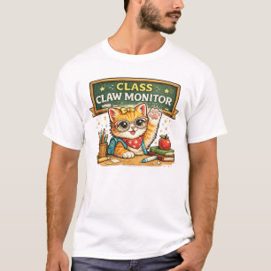 Camiseta Classe Garra Monitor Design de Gato