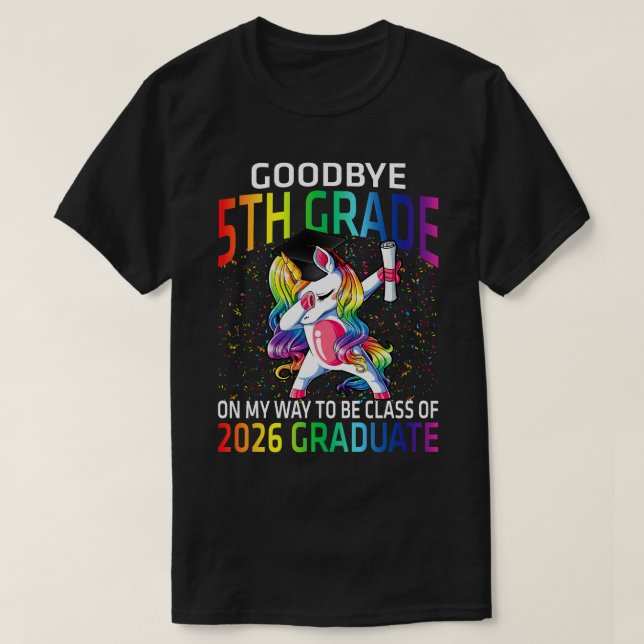Camiseta Classe Goodbye 5 Classe De 2026 Formando Hello 1ru (Frente do Design)