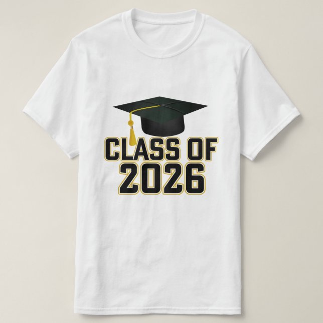 Camiseta Classe Letterman de Graduação 2026 (Frente do Design)