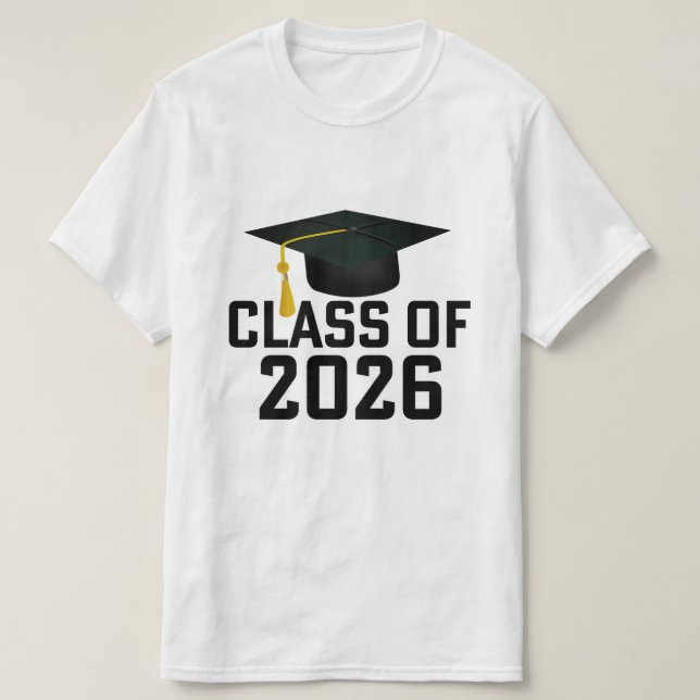 Camiseta Classe Letterman de Graduação 2026 (Frente do Design)