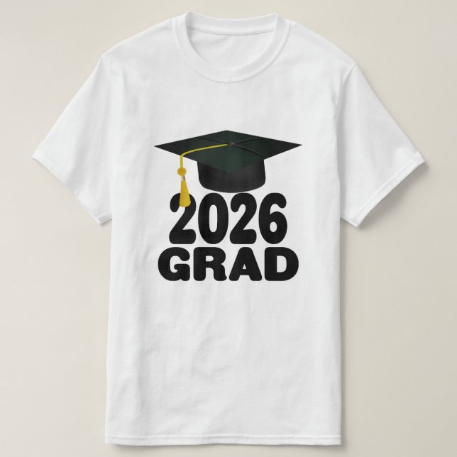 Camiseta Classe Negrito de Graduação 2026 (Frente do Design)