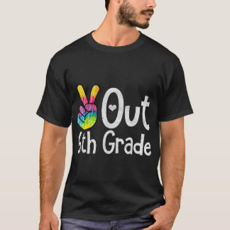 Camiseta Classe Peace Out 6 Tie Dye Graduation de 20
