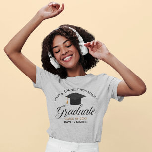 Camiseta Classe Personalizada de Graduação do Nome Escolar 