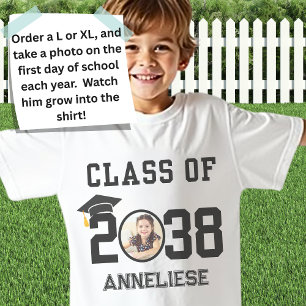 Camiseta Classe personalizada de nome, foto, impressão digi