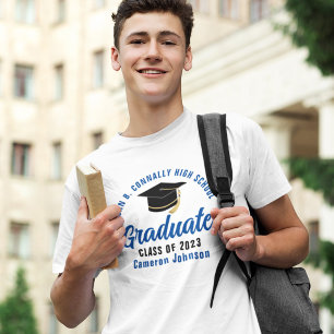 Camiseta Classe Personalizada do Formando Azul Branco do Fo