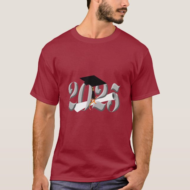 Camiseta Classe prateada de graduação de 2025 (Frente)