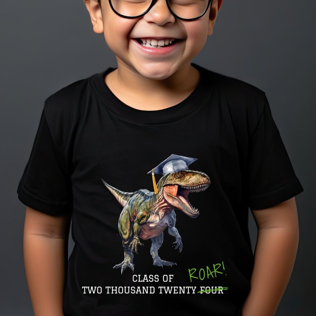 Camiseta Classe Roar de 2024 Crianças Graduação de Dinossau (Criador carregado)