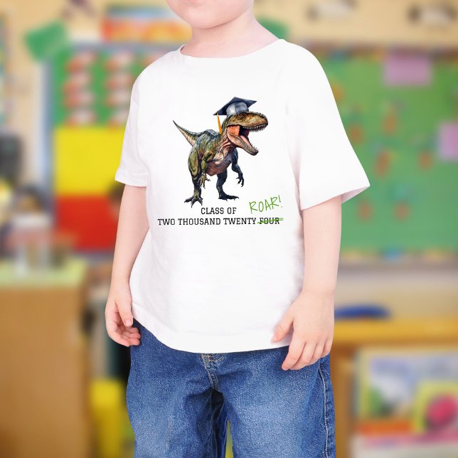 Camiseta Classe Roar de 2024 Crianças Graduação de Dinossau (Criador carregado)