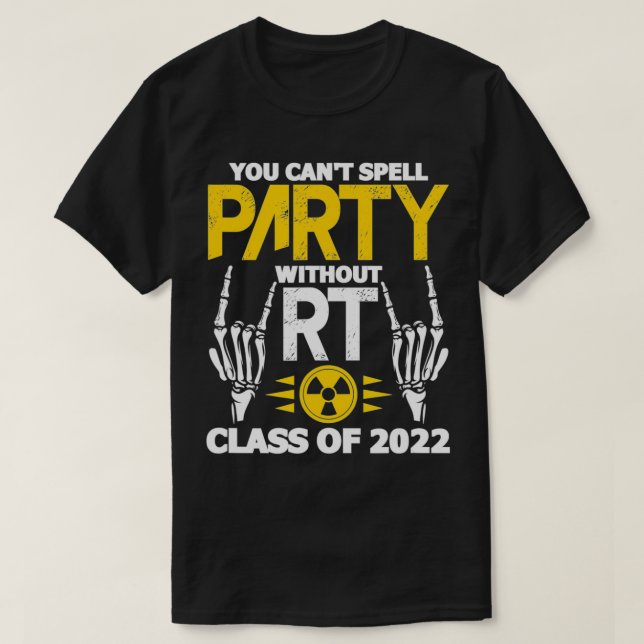Camiseta Classe RT de Radiologia de 2022 Graduação na Escol (Frente do Design)