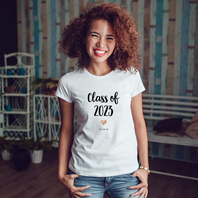 Camiseta Classe Simples e Chic de 2023 com Coração (Criador carregado)