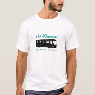 Camiseta Classe um gráfico da silhueta de Motorhome/ônibu
