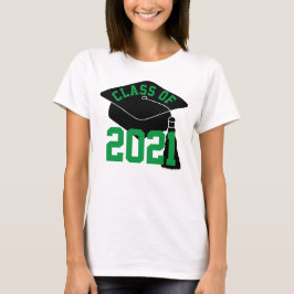 Camiseta Classe Verde do Boné Formando de Camisa-T 2024