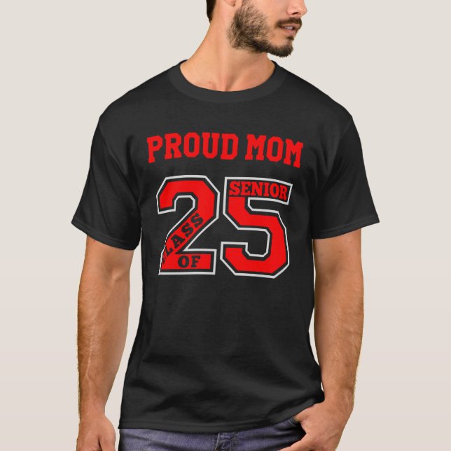 CAMISETA CLASSE VERMELHA DE MAIS VELHO MOM 25 DE MAIS VELHO (Frente)