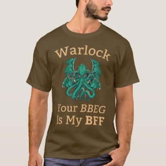 Camiseta Classe Warlock Seu BBEG é Meu BFF Dungeons e RPG