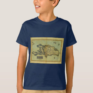 Camiseta Classic 1823 Mapa Antiquário de Hispaniola e Haiti