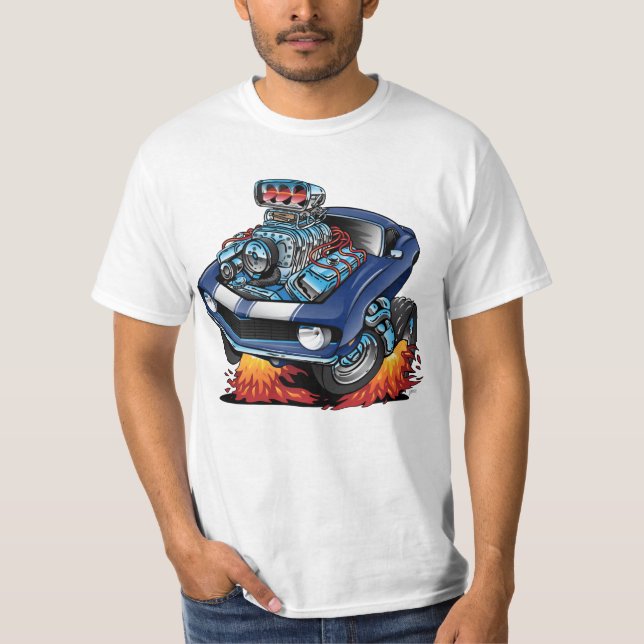 Camiseta Classic 60 - Muscle Car Cartoon (Frente)