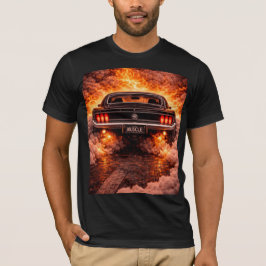 Camiseta Classic 60s Fastback Muscle Car Burnout