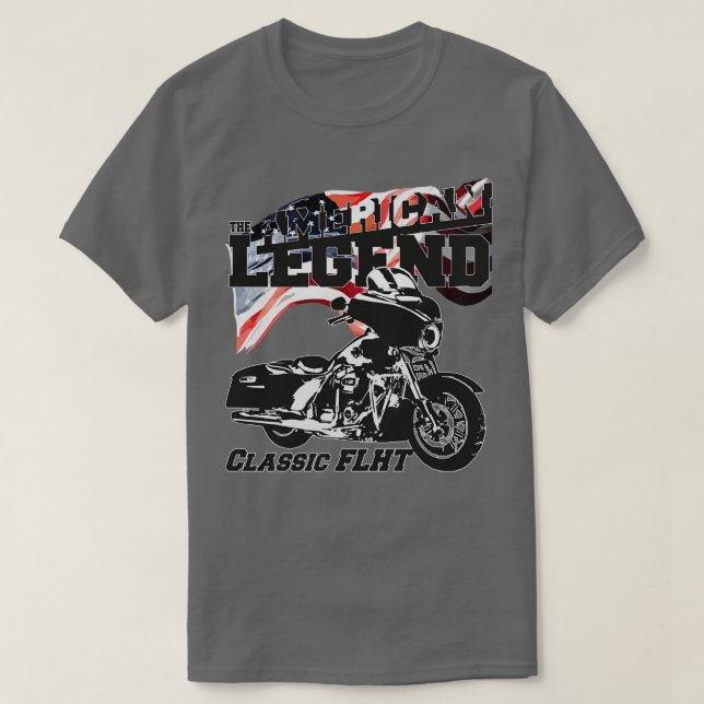 Camiseta Classic American Motorcycle FLHT (Frente do Design)