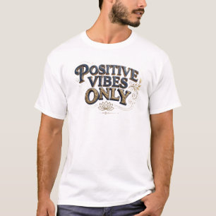 Camiseta Classic Azul APENAS VIBRAÇÕES POSITIVAS Criação Pe