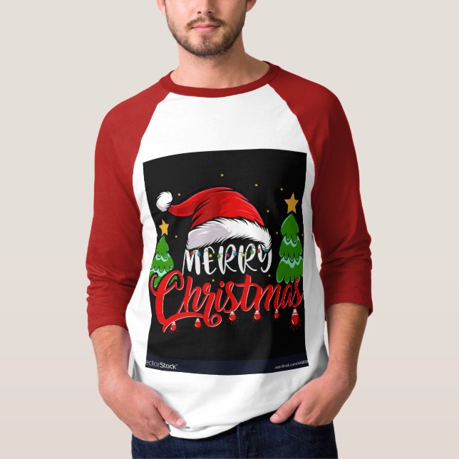 Camiseta CLASSIC DE T-Shirt CHIRSTMAS, Básico, masculino (Frente)
