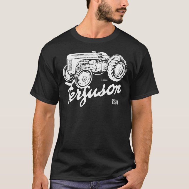 Camiseta Classic Ferguson TE20 script and illustration Esse (Frente)