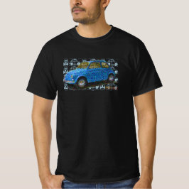 Camiseta Classic Fiat 500 em azul