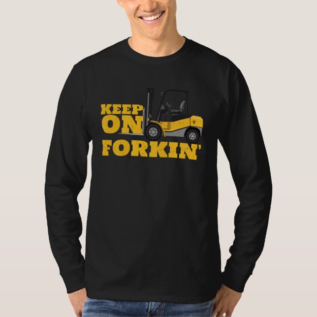 Camiseta Classic Forklifter Cool Construction Worker Forkli (Frente)