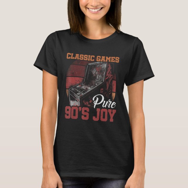 Camiseta Classic Games Pure 90s Joy Retro Gamer Nostalgia (Frente)