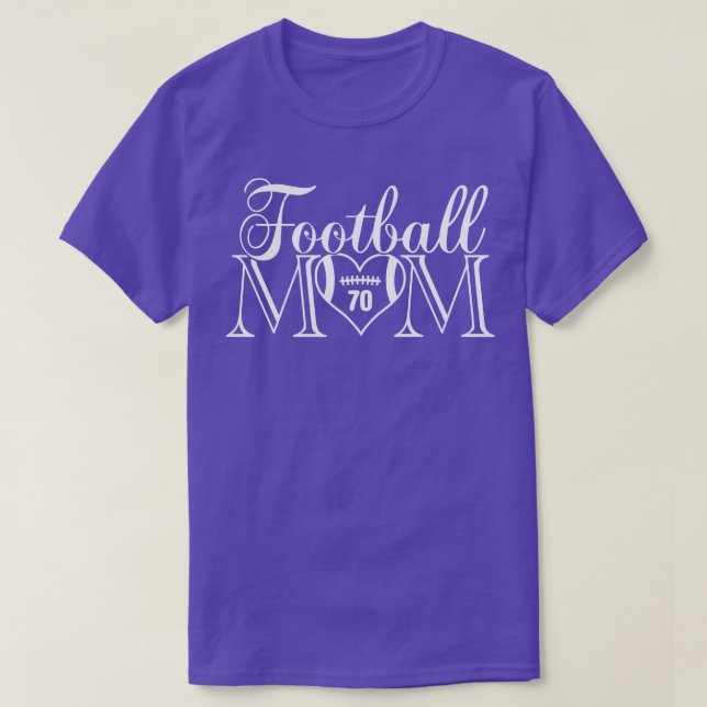 Camiseta Classic Mãe 70 Esse É O Meu Número De Jersey (Frente do Design)