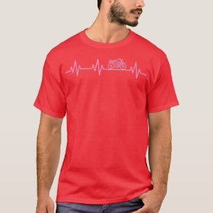 Camiseta Classic Motorcycle Biker Heartbeat Cruiser Love Li