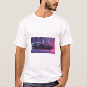 Camiseta Classic Neon Noir Car in a Futuristic Night