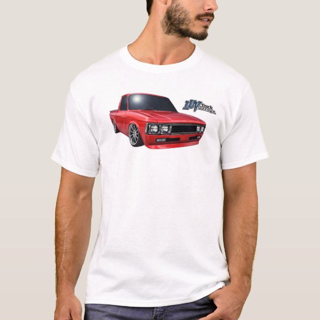 Camiseta Classic Red Slammed Luv Truck LTG Logo (Frente)