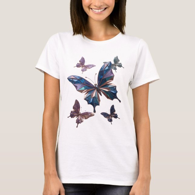 Camiseta Classic Silver BUTTERFLIES (Frente)