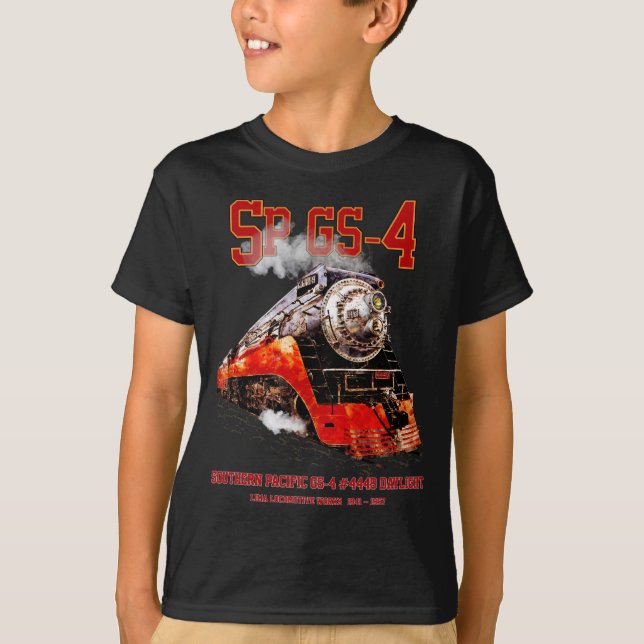 Camiseta Classic Southern Pacific GS-4 Steam Locomotive (Frente)