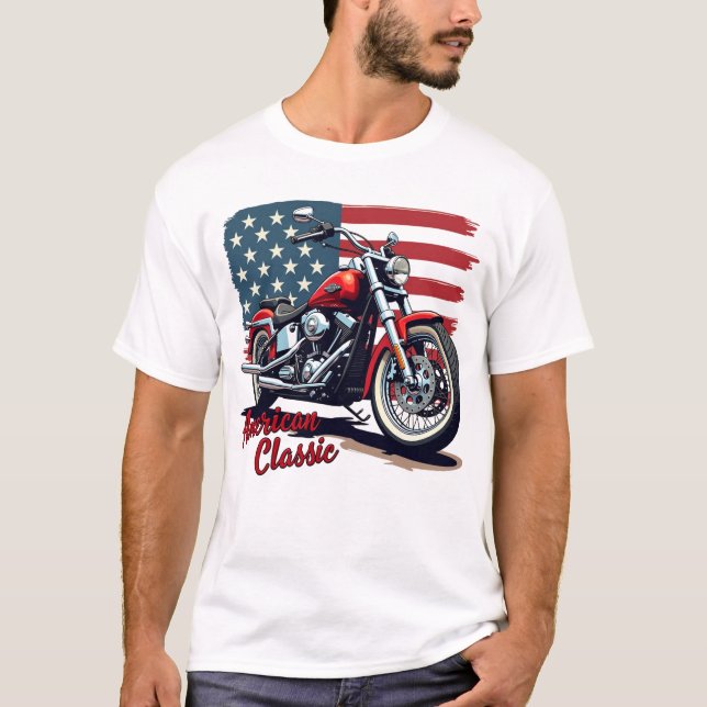Camiseta Clássica Americana para Homens (Frente)
