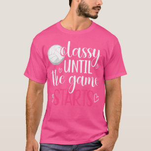 Camiseta Clássica Até O Jogo Começar O Jogo De Voleibol Dia