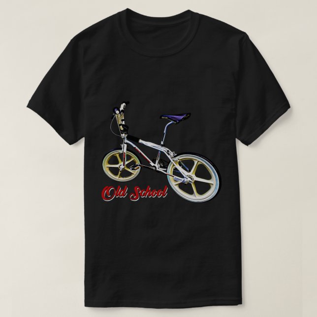 Camiseta Clássica Bmx da antiga escola (Frente do Design)