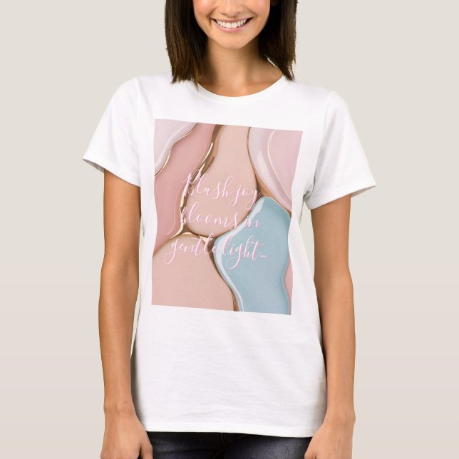 Camiseta clássica com gráfico abstrato elegante (Frente)
