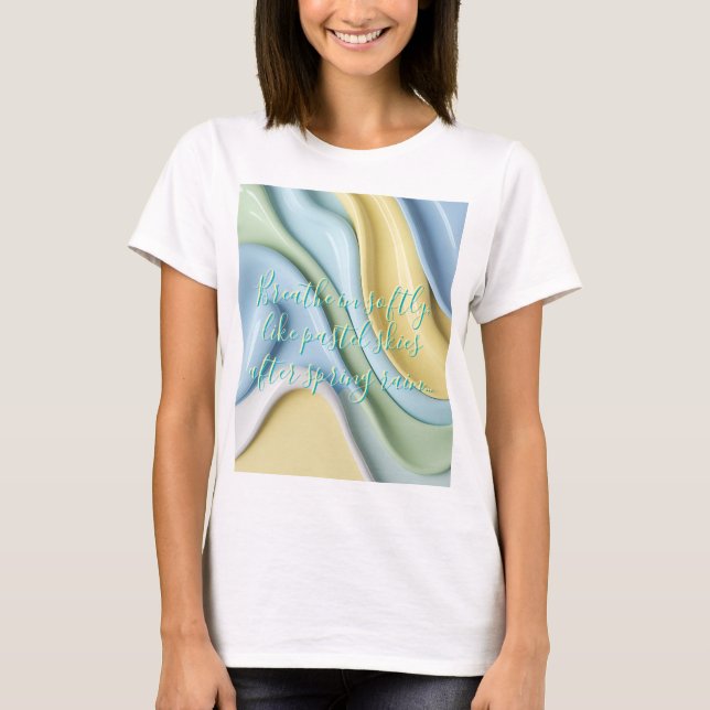 Camiseta clássica com gráfico abstrato elegante (Frente)
