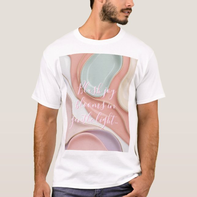 Camiseta clássica com gráfico abstrato elegante (Frente)