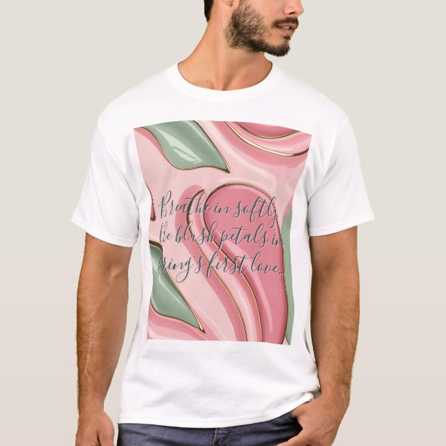 Camiseta clássica com gráfico abstrato elegante (Frente)