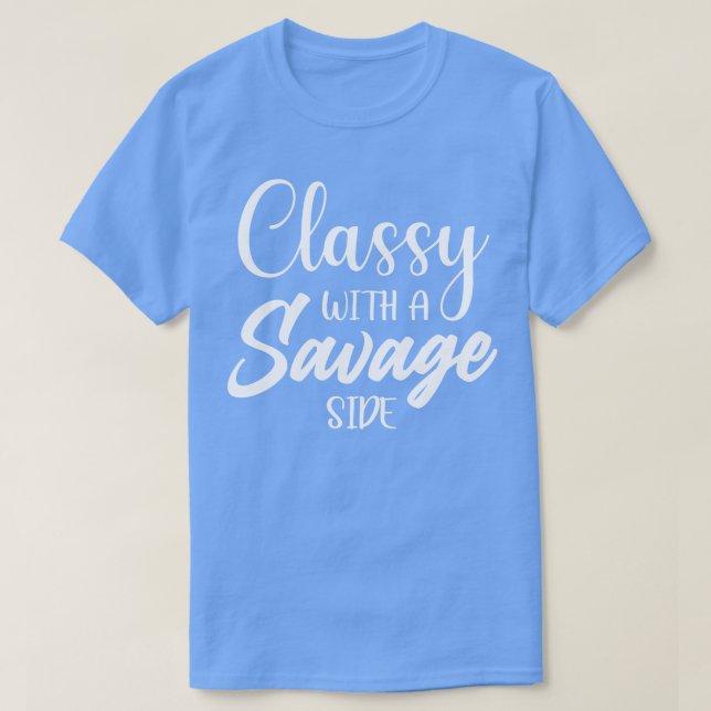 Camiseta Clássica com um lado selvagem (Frente do Design)