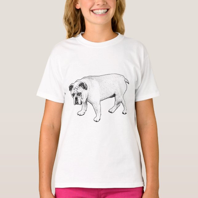 Camiseta Clássica Confortável Estilo Pontilhado (Frente)