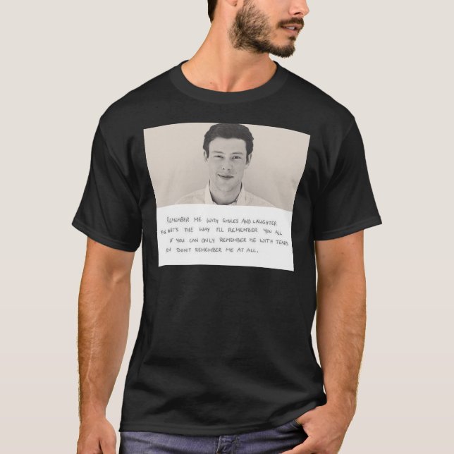 Camiseta Clássica Cory Monteith (Frente)