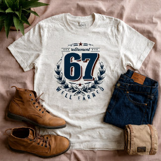 Camiseta Clássica de Aposentadoria 67 – Estilo Cra