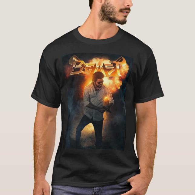 Camiseta Clássica de Beast Thalapathy Vijay (Frente)