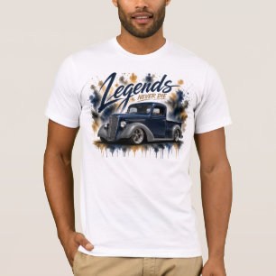 Camiseta Clássica de Caminhão Legends Never Die